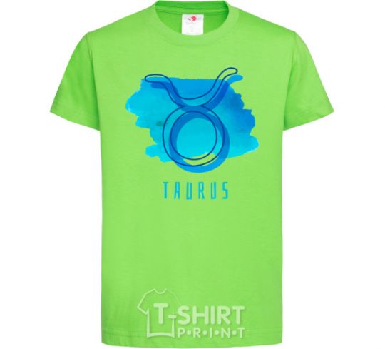 Kids T-shirt Taurus blue paints orchid-green фото