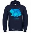 Men`s hoodie Taurus blue paints navy-blue фото