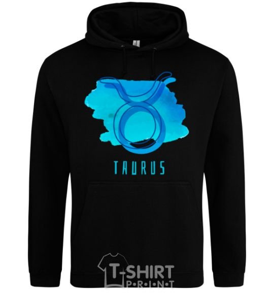 Men`s hoodie Taurus blue paints black фото