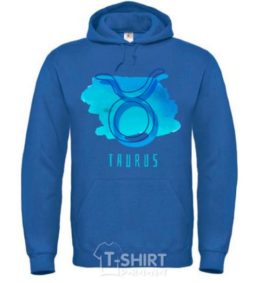 Men`s hoodie Taurus blue paints royal фото