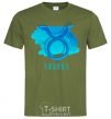 Men's T-Shirt Taurus blue paints millennial-khaki фото