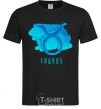 Men's T-Shirt Taurus blue paints black фото