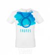 Men's T-Shirt Taurus blue paints White фото