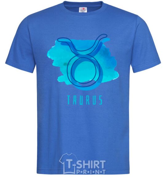 Men's T-Shirt Taurus blue paints royal-blue фото