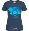 Women's T-shirt Taurus blue paints navy-blue фото