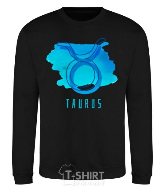 Sweatshirt Taurus blue paints black фото