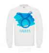 Sweatshirt Taurus blue paints White фото