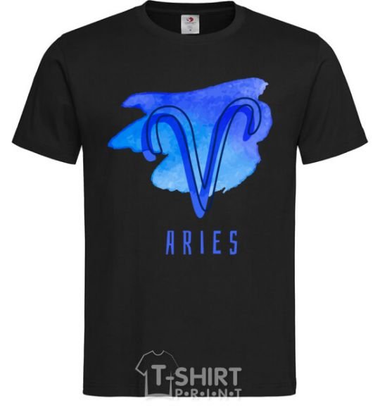 Men's T-Shirt Aries paints black фото
