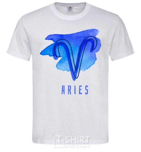 Men's T-Shirt Aries paints White фото
