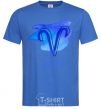 Men's T-Shirt Aries paints royal-blue фото