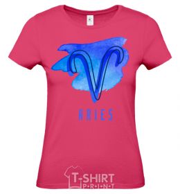 Women's T-shirt Aries white navy-blue фото