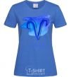 Women's T-shirt Aries paints royal-blue фото
