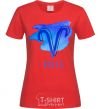 Women's T-shirt Aries paints red фото