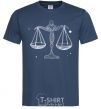 Men's T-Shirt White scales navy-blue фото