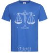 Men's T-Shirt White scales royal-blue фото