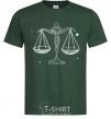 Men's T-Shirt White scales bottle-green фото