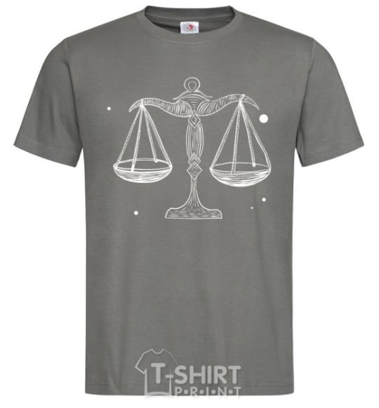Men's T-Shirt White scales dark-grey фото