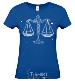 Women's T-shirt Libra unicorn sky-blue фото