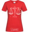 Women's T-shirt White scales red фото