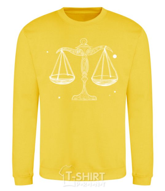 Sweatshirt White scales yellow фото