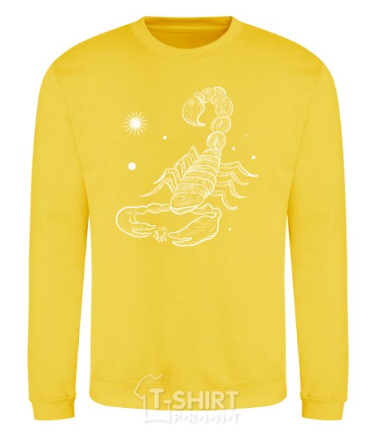 Sweatshirt Scorpio white yellow фото