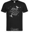 Men's T-Shirt Pisces zodiac sign white black фото