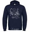 Men`s hoodie Taurus white navy-blue фото