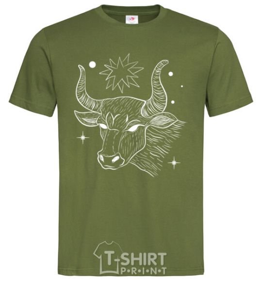 Men's T-Shirt Taurus white millennial-khaki фото