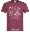Men's T-Shirt Taurus white burgundy фото