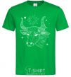 Men's T-Shirt Taurus white kelly-green фото