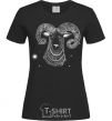 Women's T-shirt Aries white black фото