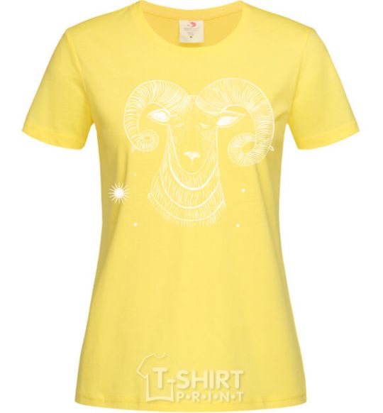 Women's T-shirt Aries white cornsilk фото