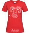 Women's T-shirt Aries white red фото