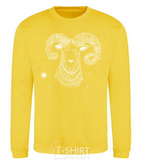 Sweatshirt Aries white yellow фото