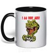 Mug with a colored handle I'm very busy black фото