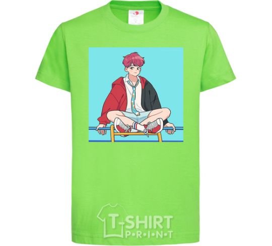 Kids T-shirt Chongguk anime art orchid-green фото