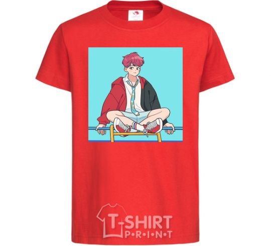 Kids T-shirt Chongguk anime art red фото
