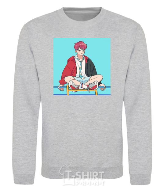 Sweatshirt Chongguk anime art sport-grey фото