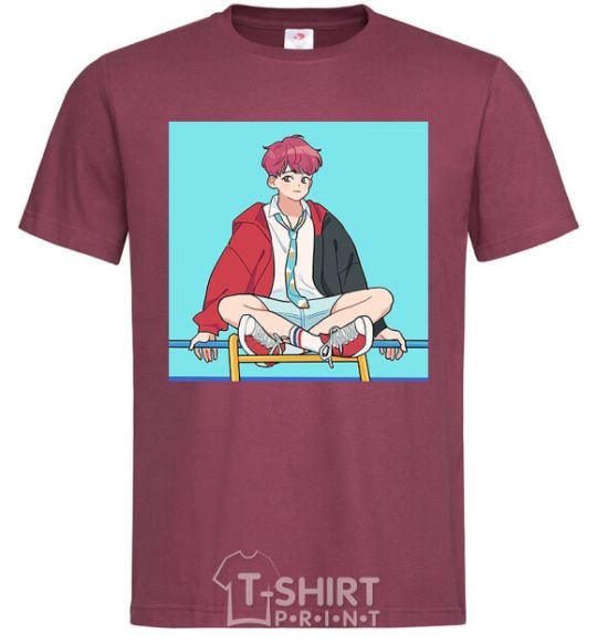 Men's T-Shirt Chongguk anime art burgundy фото