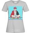 Women's T-shirt Chongguk anime art grey фото