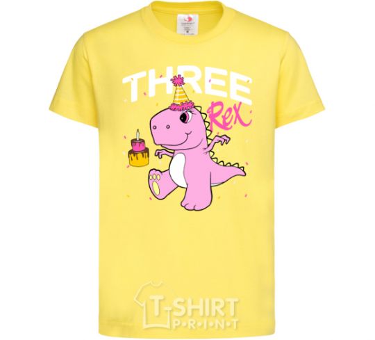 Детская футболка Three Rex Лимонный фото
