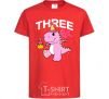 Детская футболка Three Rex Красный фото