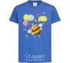 Kids T-shirt Bee happy royal-blue фото