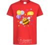 Kids T-shirt Bee happy red фото