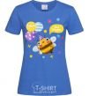 Women's T-shirt Bee happy royal-blue фото