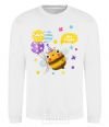 Sweatshirt Bee happy White фото