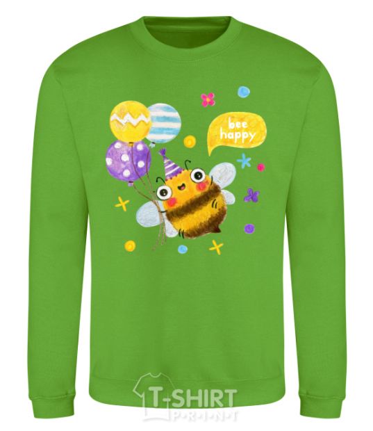 Sweatshirt Bee happy orchid-green фото