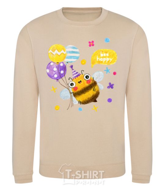 Sweatshirt Bee happy sand фото