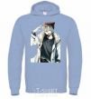 Men`s hoodie Anime boy sky-blue фото
