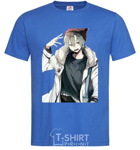 Men's T-Shirt Anime boy royal-blue фото